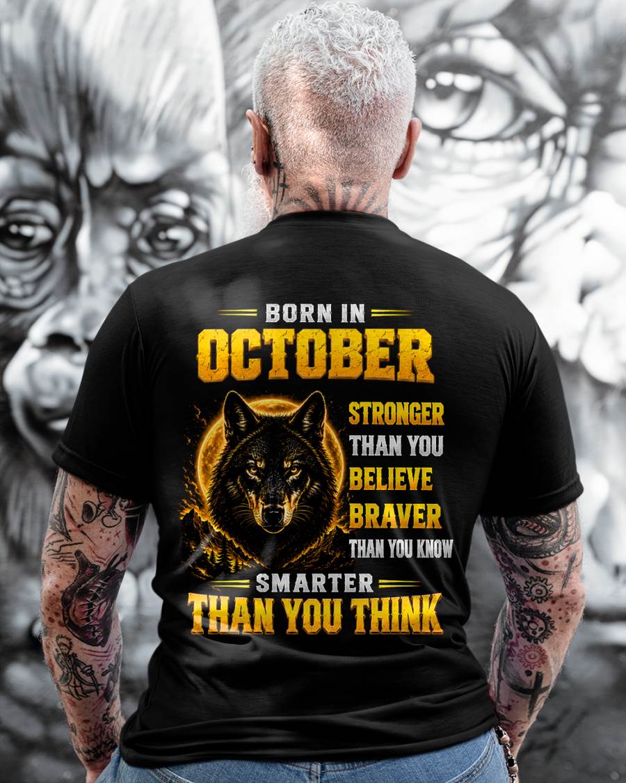 OCTOBER - STRONGER THAN YOU BELIEVE - BRAVER THAN YOU KNOW - SMARTER THAN YOU THINK - T-SHIRT FOR MEN - LUAN10 (SKU2610-05-10)