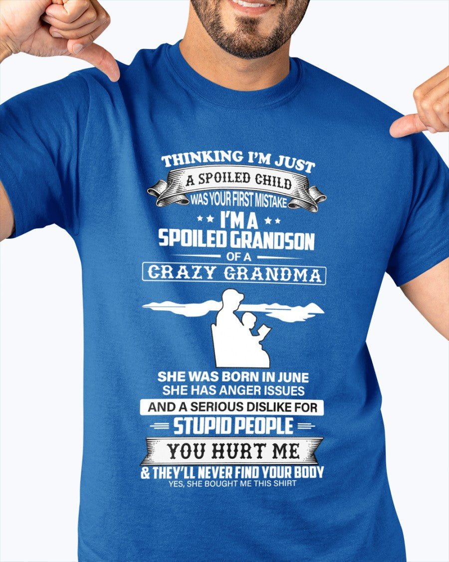 Spoiled by Grandma Shirt June Edition – From Grandma to Grandson NINA06 (SKU-GMS2-06)