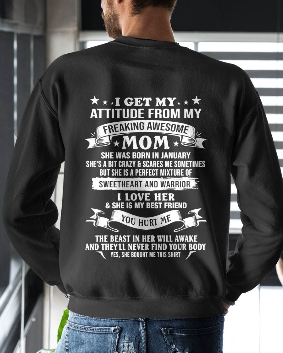 January Awesome Mom T-Shirt – Gift From Mom To Child - LUAN01 (SKU2607-337-01)