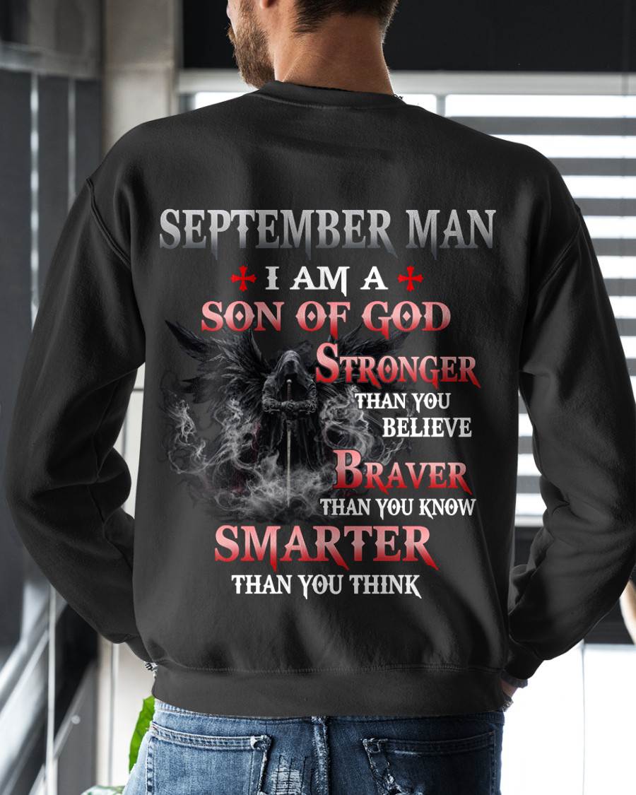 September Man Son Of God T-Shirt - Christian Gift For Men - LUAN09 (SKU2606-128-09)