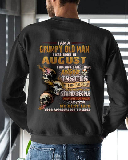 Grumpy Old Man - For Man Black T-Shirt - LUAN08 (SKU08-67-08)