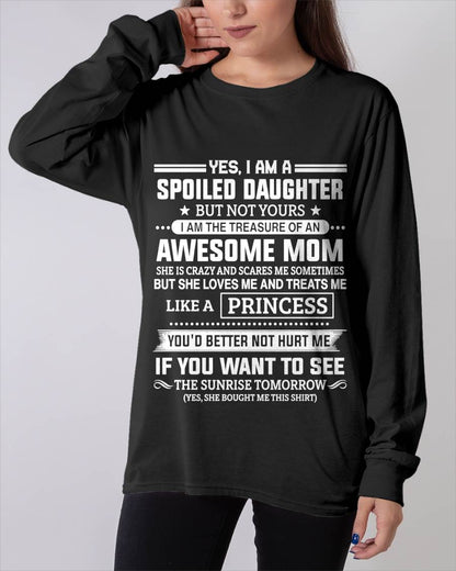 Spoiled Daughter – Awesome Mom Perfect Gift From Mom - LUAN00 (SKU2607-211-00)
