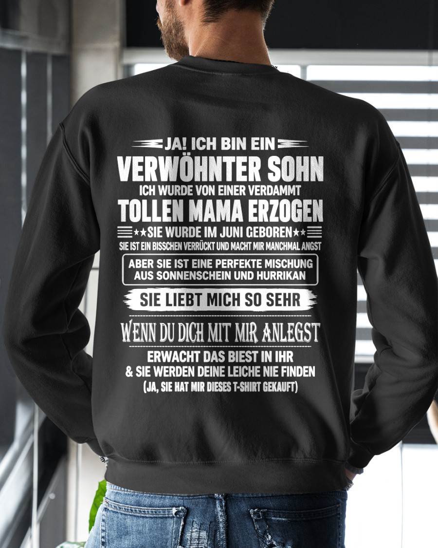 JUNI - VERWÖHNTER SOHN - TOLLE MAMA - SONNENSCHEIN & HURRIKAN - PERFEKTES GESCHENK VON MAMA AN SOHN - LUAN06 (SKU2609-27-06)