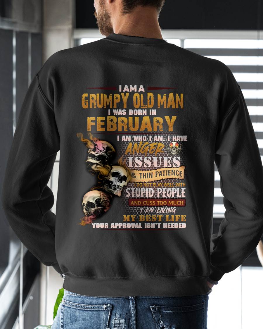 Grumpy Old Man - For Man Black T-Shirt - LUAN02 (SKU08-67-02)