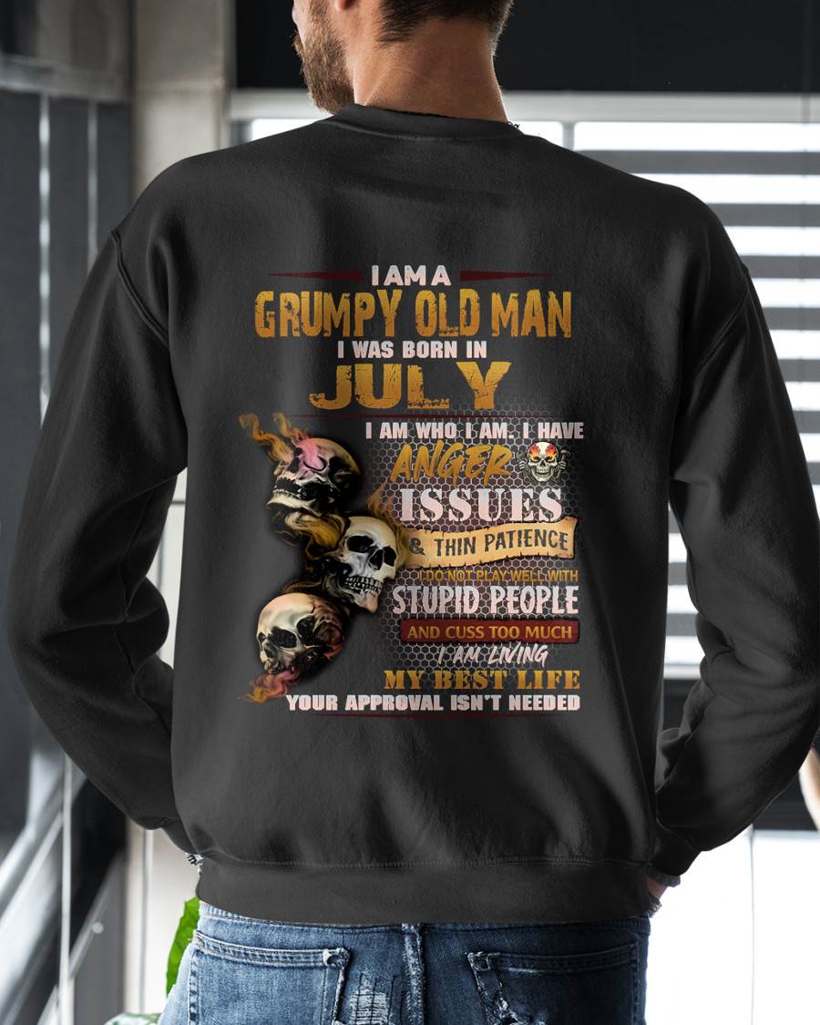 Grumpy Old Man - For Man Black T-Shirt - LUAN07 (SKU08-67-07)