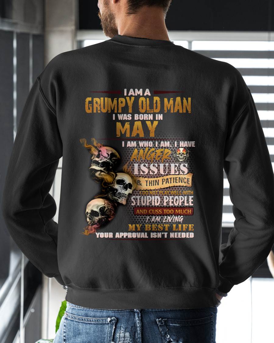 Grumpy Old Man - For Man Black T-Shirt - LUAN05 (SKU08-67-05)