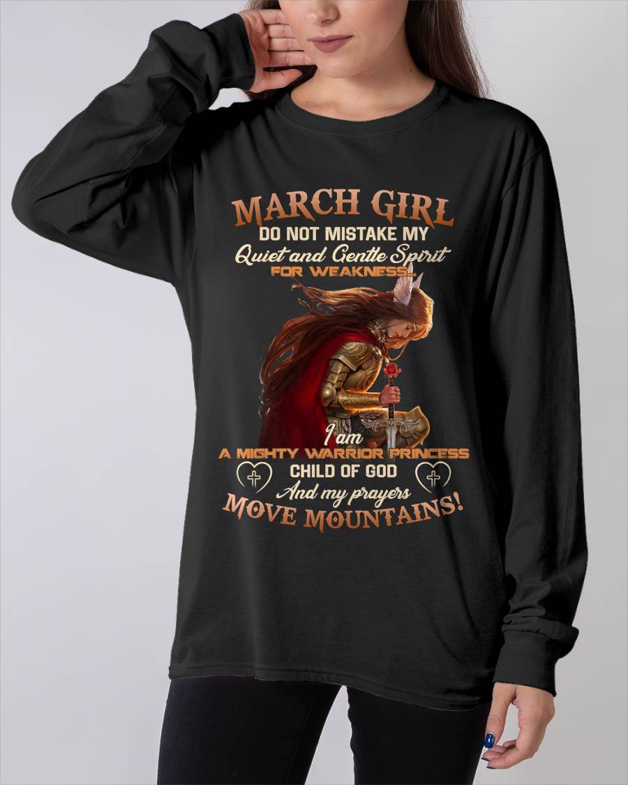 March Girl Child Of God T-Shirt - Christian Gift For Women - LUAN03 (SKU2606-181-03)