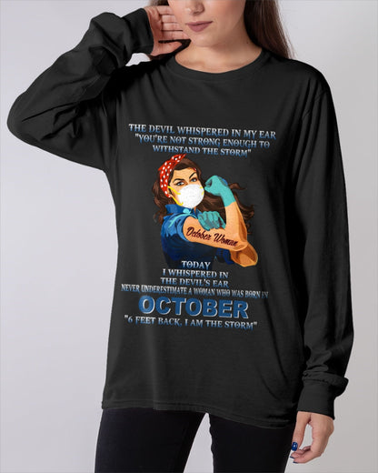Never Underestimate A Woman Born In October – October Woman “I Am The Storm” - FMA / luan10 (SKU12-322-10)