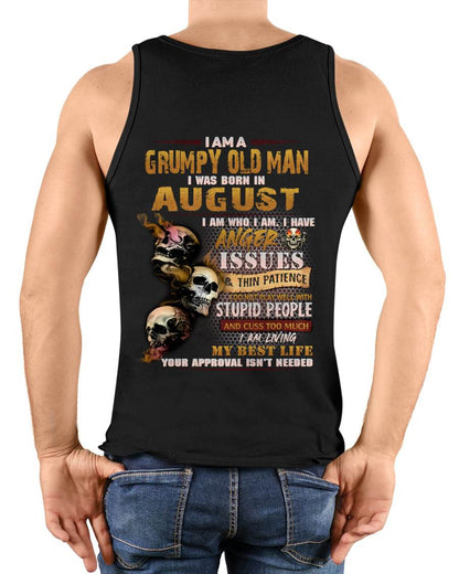 Grumpy Old Man - For Man Black T-Shirt - LUAN08 (SKU08-67-08)