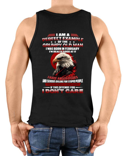 FEBRUARY - I AM A PERFECT EXAMPLE OF THE GRUMPY OLD MAN - T SHIRT FOR MEN - LUAN02 (SKU26T-01299-02)