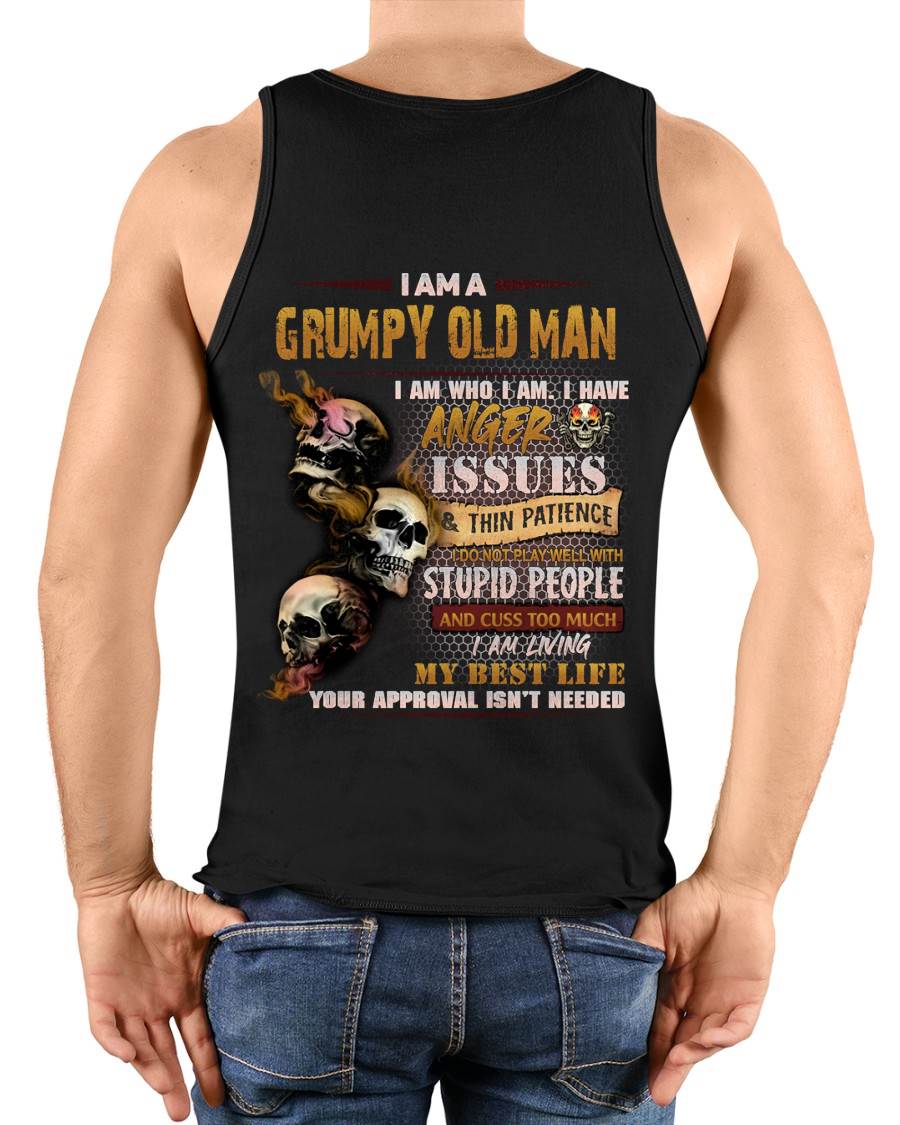 Grumpy Old Man - For Man Black T-Shirt - LUAN00 (SKU08-67-00)