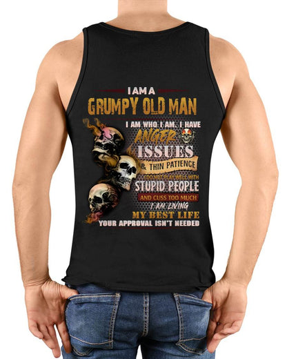 Grumpy Old Man - For Man Black T-Shirt - LUAN00 (SKU08-67-00)