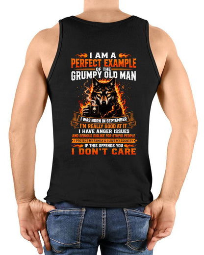 SEPTEMBER - GRUMPY OLD MAN WITH ANGER ISSUES WHO LOVES HIS FAMILY & COUNTRY - T-SHIRT FOR MEN - LUAN09 (SKU2608-175-09)