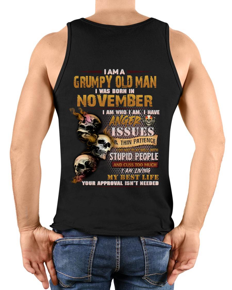 Grumpy Old Man - For Man Black T-Shirt - LUAN11 (SKU08-67-11)