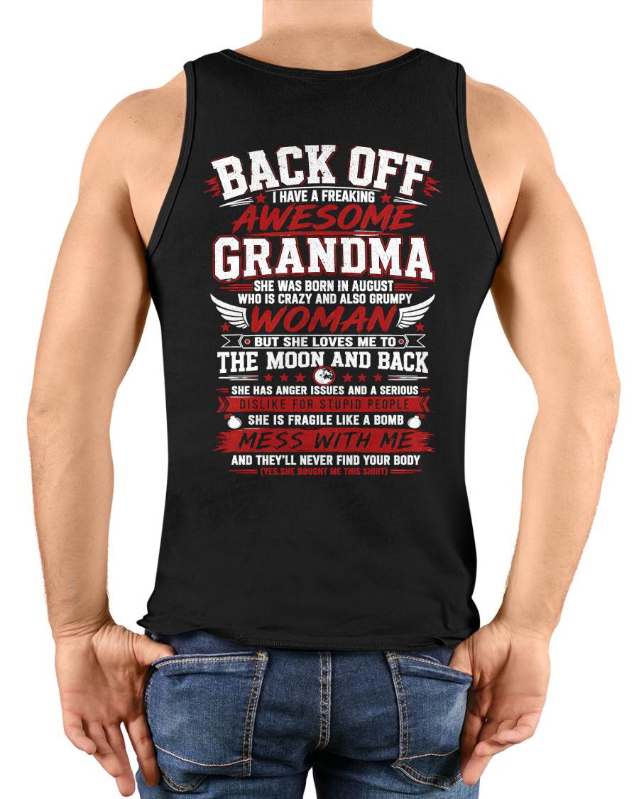 AUGUST - CRAZY AWESOME GRANDMA - PERFECT GIFT FROM GRANDMA - LUAN08 (SKU2608-07-08)