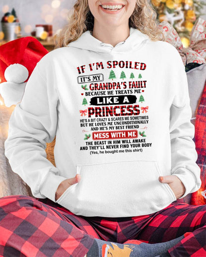 SPOILED GRANDDAUGHTER - PERFECT CHRISTMAS GIFT FOR GRANDDAUGHTER - GIFT FROM GRANDPA - LUAN00 (SKU10-180-00)