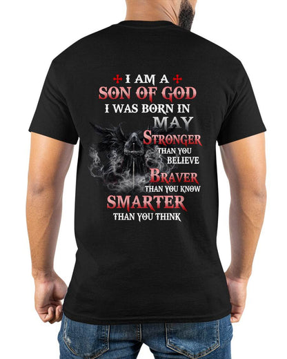 May Son Of God T-Shirt For Men – Stronger Than You Believe - LUAN05 (SKU2606-393-05)