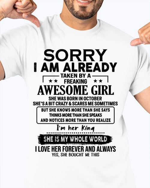 October - Awesome Girl born in October - Special gift for your boyfriend - From Wife LUAN10 (SKU.AT16)