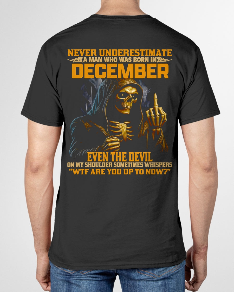 NEVER UNDERESTIMATE A MAN WHO WAS BORN IN DECEMBER - luan12 male (SKU12-276-12)