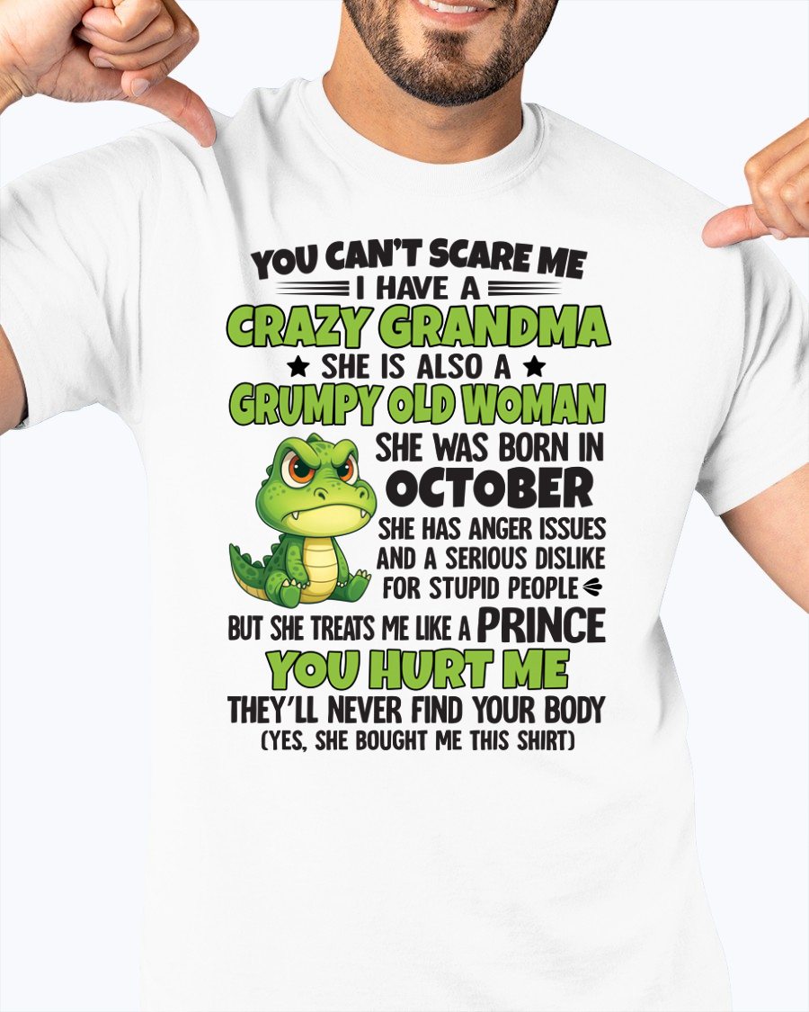 OCTOBER - YOU CAN'T SCARE ME - FOR GRANDSON - GIFT FROM GRANDMA - NINA10 (SKU09-85-10)