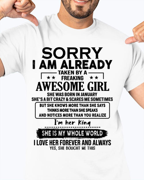 January - Awesome Girl born in January - Special gift for your boyfriend - From Wife LUAN01 (SKU.AT16)