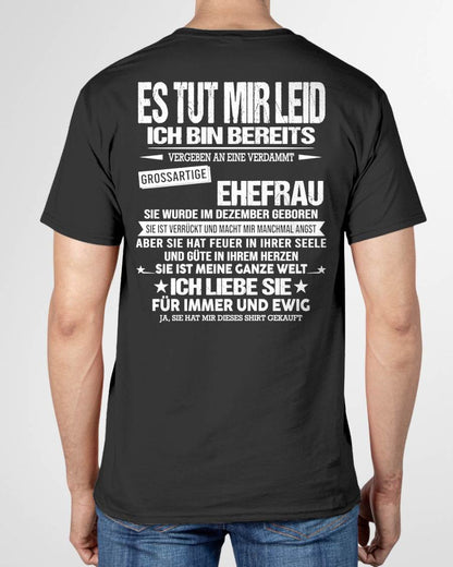 DEZEMBER - SIE IST MEINE GANZE WELT ICH LIEBE SIE FÜR IMMER UND EWIG - Das perfekte Geschenk für Ihren Ehemann - GER/LUAN12 (SKU2605-350-12)
