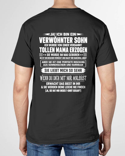 MAI - VERWÖHNTER SOHN - TOLLE MAMA - SONNENSCHEIN & HURRIKAN - PERFEKTES GESCHENK VON MAMA AN SOHN - LUAN05 (SKU2609-27-05)