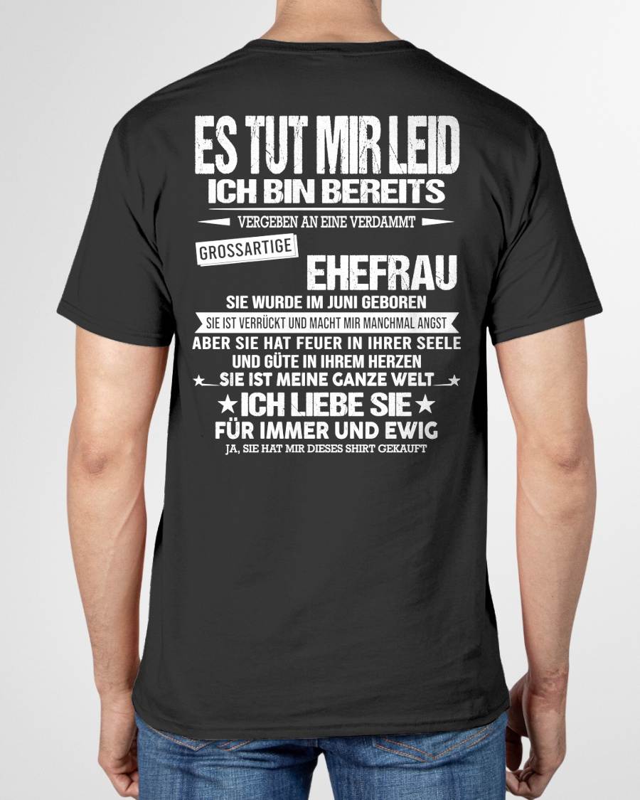 JUNI - SIE IST MEINE GANZE WELT ICH LIEBE SIE FÜR IMMER UND EWIG - Das perfekte Geschenk für Ihren Ehemann - GER/LUAN06 (SKU2605-350-06)
