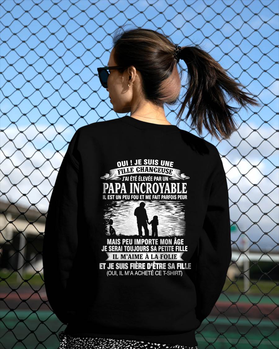 FILLE CHANCEUSE - ÉLEVÉE PAR UN PAPA INCROYABLE - CADEAU PARFAIT DE PAPA À SA FILLE - LUAN00 (SKU2609-08-00)
