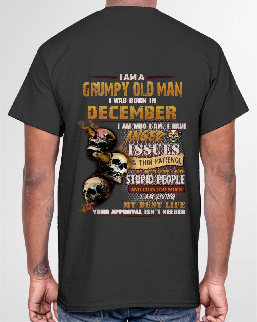 Grumpy Old Man - For Man Black T-Shirt - LUAN12 (SKU08-67-12)