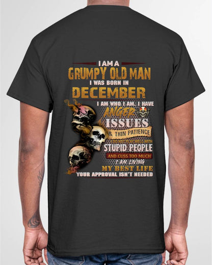 Grumpy Old Man - For Man Black T-Shirt - LUAN12 (SKU08-67-12)