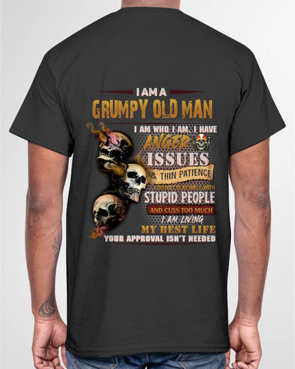 Grumpy Old Man - For Man Black T-Shirt - LUAN00 (SKU08-67-00)