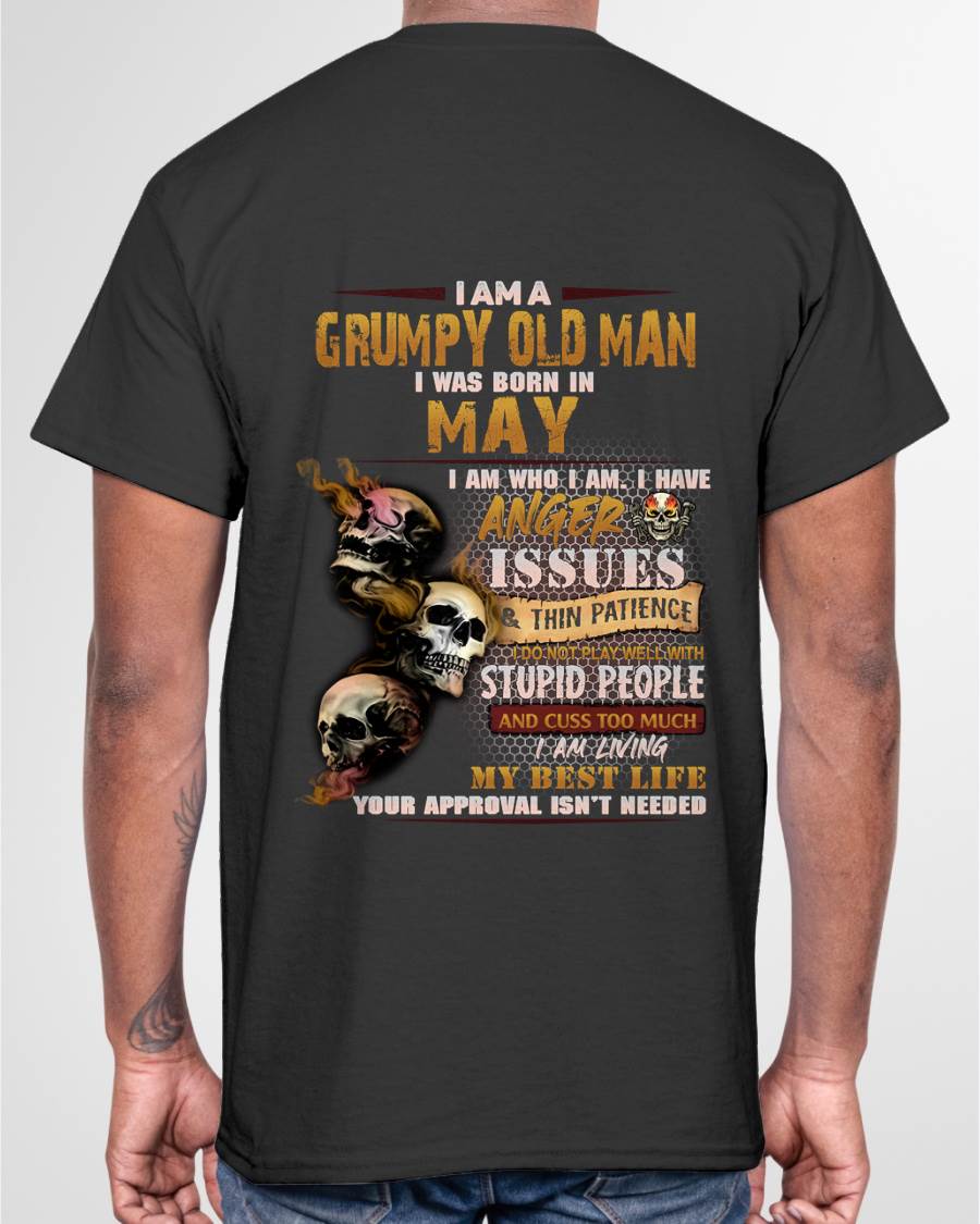 Grumpy Old Man - For Man Black T-Shirt - LUAN05 (SKU08-67-05)
