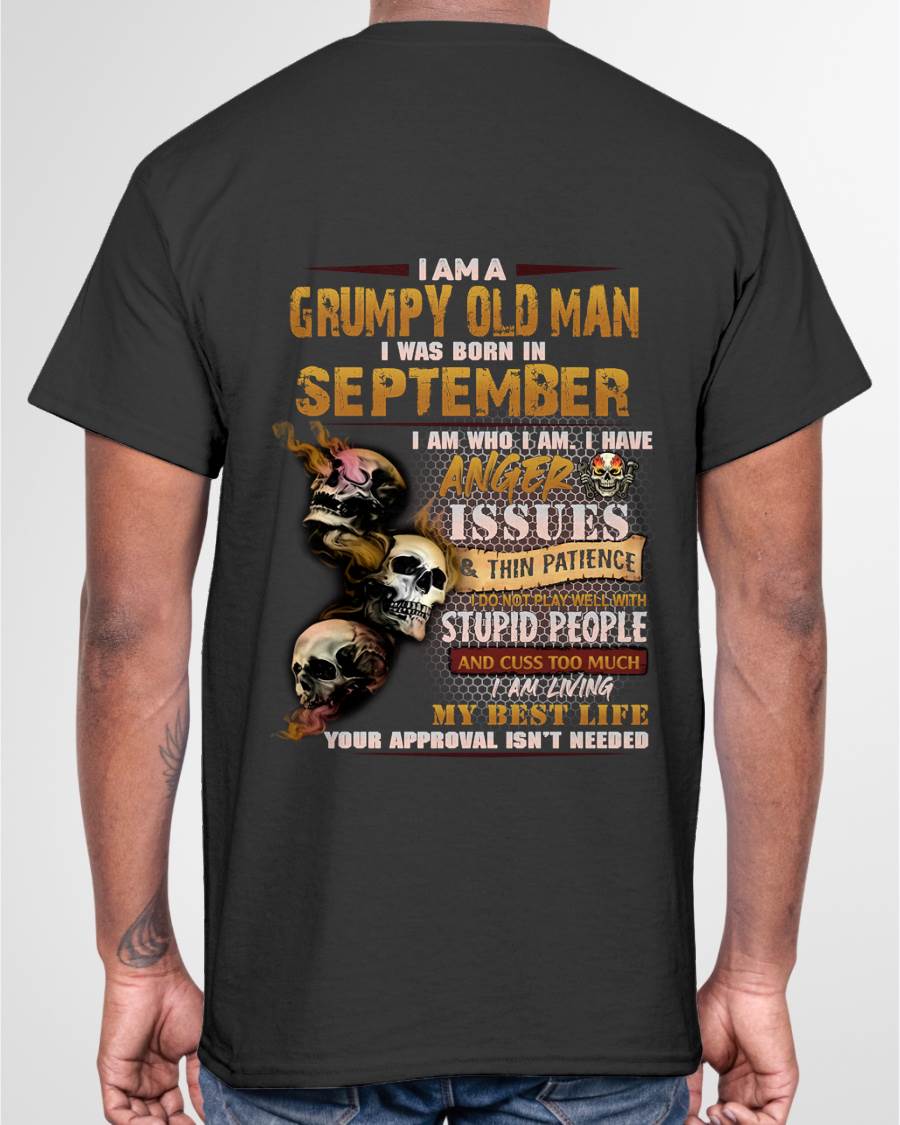 Grumpy Old Man - For Man Black T-Shirt - LUAN09 (SKU08-67-09)