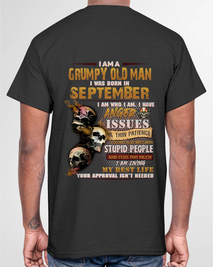 Grumpy Old Man - For Man Black T-Shirt - LUAN09 (SKU08-67-09)