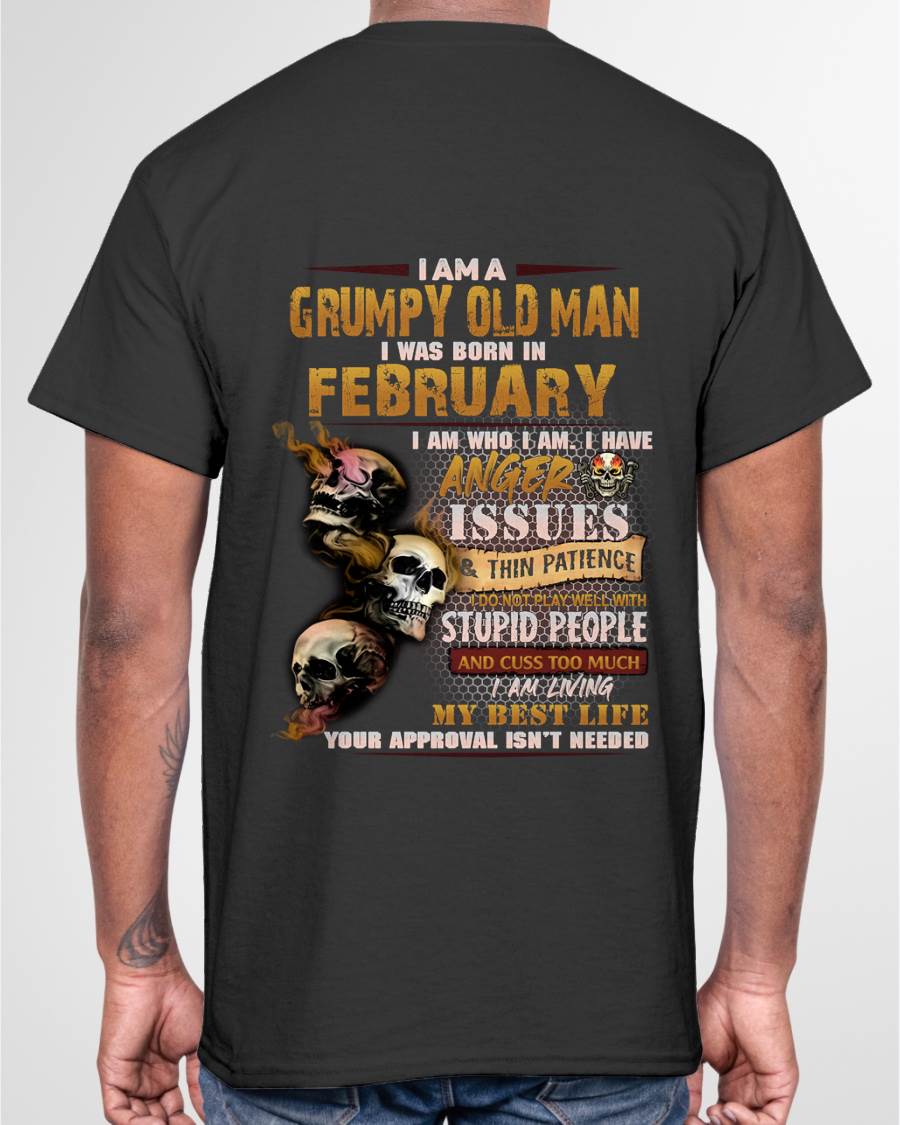 Grumpy Old Man - For Man Black T-Shirt - LUAN02 (SKU08-67-02)