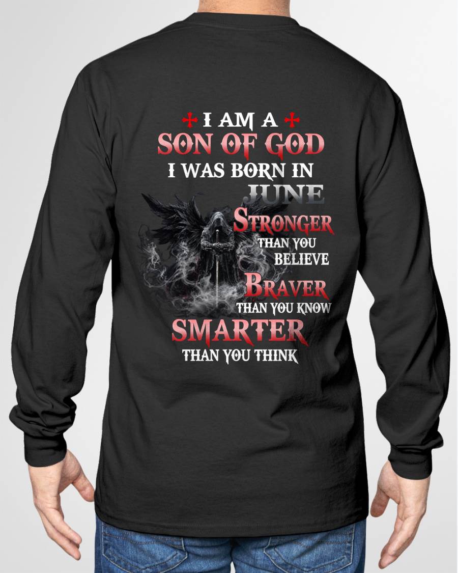 June Son Of God T-Shirt For Men – Stronger Than You Believe - LUAN06 (SKU2606-393-06)