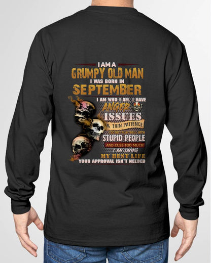 Grumpy Old Man - For Man Black T-Shirt - LUAN09 (SKU08-67-09)