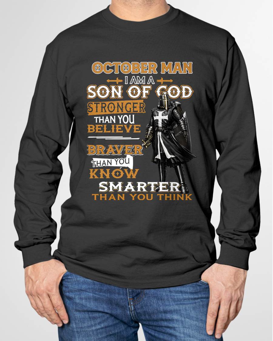 OCTOBER - STRONGER THAN YOU BELIEVE - CHRISTIAN GIFT FOR MEN - LUAN10 (SKU2608-91-10)