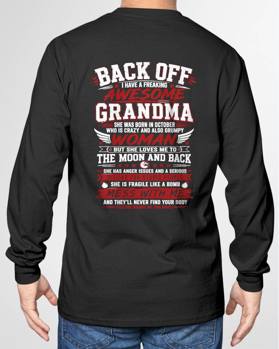 OCTOBER - CRAZY AWESOME GRANDMA - PERFECT GIFT FROM GRANDMA - LUAN10 (SKU2608-07-10)