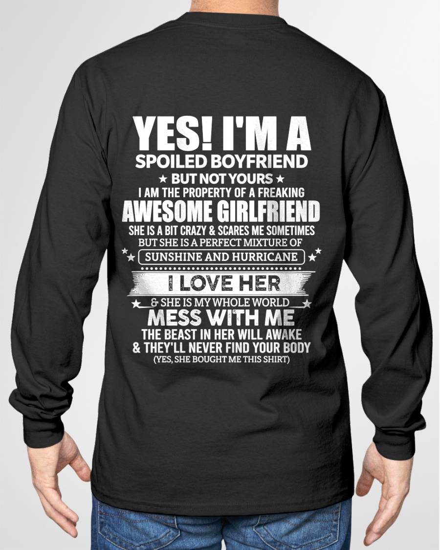 "I HAVE A GIRLFRIEND - SHE IS SUNSHINE AND HURRICANE" –  T - SHIRT FROM WIFE – LUAN00 (SKU2606-389-00)