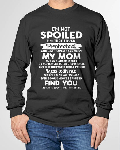 SPOILED SON - LOVED & PROTECTED BY MOM - PERFECT GIFT FROM MOM TO SON - LUAN00 (SKU2608-439-00)