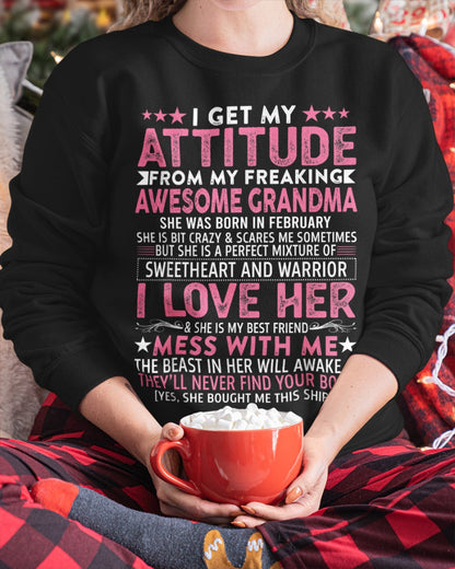 I GET MY ATTITUDE FROM MY GRANDMA FEBRUARY EDITION – FROM GRANDMA TO GRANDDAUGHTER NINA02 (SKU07-163-02)