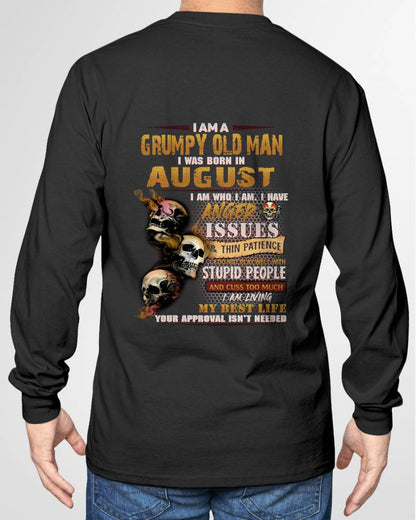 Grumpy Old Man - For Man Black T-Shirt - LUAN08 (SKU08-67-08)