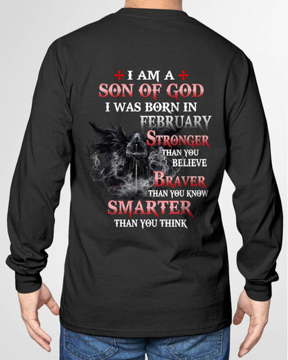 February Son Of God T-Shirt For Men – Stronger Than You Believe - LUAN02 (SKU2606-393-02)