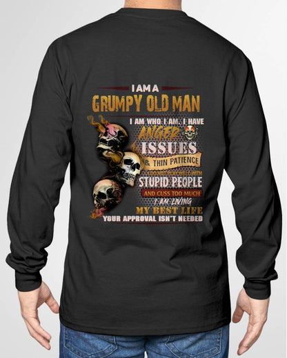 Grumpy Old Man - For Man Black T-Shirt - LUAN00 (SKU08-67-00)