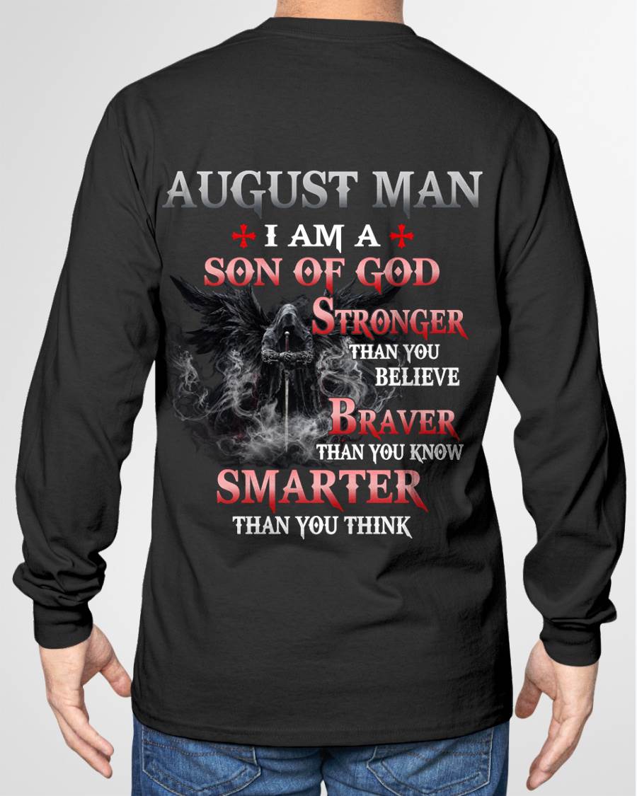 August Man Son Of God T-Shirt - Christian Gift For Men - LUAN08 (SKU2606-128-08)