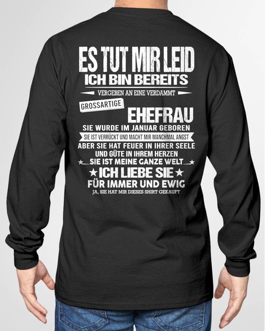 JANUAR - SIE IST MEINE GANZE WELT ICH LIEBE SIE FÜR IMMER UND EWIG - Das perfekte Geschenk für Ihren Ehemann - GER/LUAN01 (SKU2605-350-01)