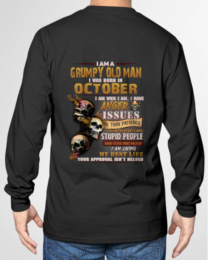 Grumpy Old Man - For Man Black T-Shirt - LUAN10 (SKU08-67-10)