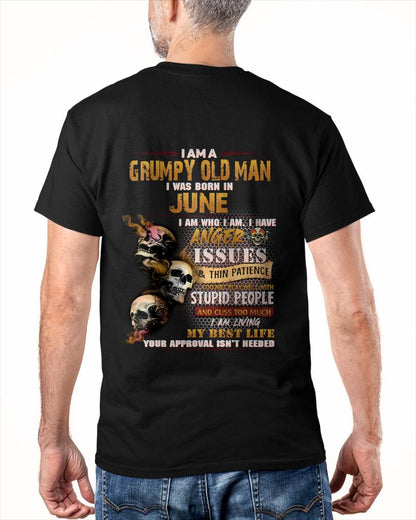 Grumpy Old Man - For Man Black T-Shirt - LUAN06 (SKU08-67-06)